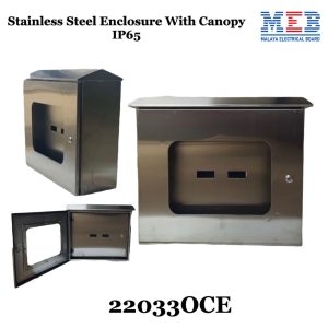 UPDATED 22033OCE STAINLESS STEEL ENCLOSURE WITH CANOPY IP65
